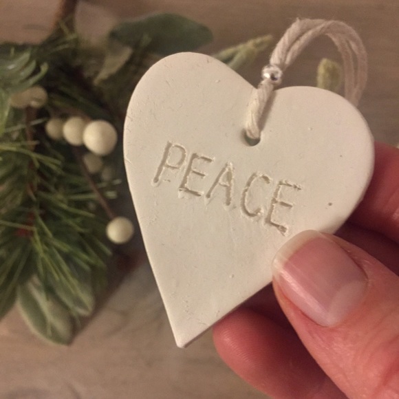 •Hand Crafted• Etched Clay Heart Ornaments - Picture 3 of 3